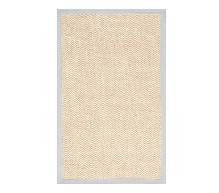 Chenille Jute Thick Solid Border Rug, Gray, 3x5' | Pottery Barn Kids
