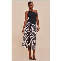 Zebra Print Sheer Chiffon Midaxi Skirt | PrettyLittleThing UK