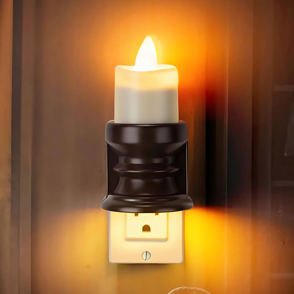 Meonum Flameless Candle Bedroom Night Light Plug in for Adults, LED Night Light Plug in Light Sen... | Amazon (US)