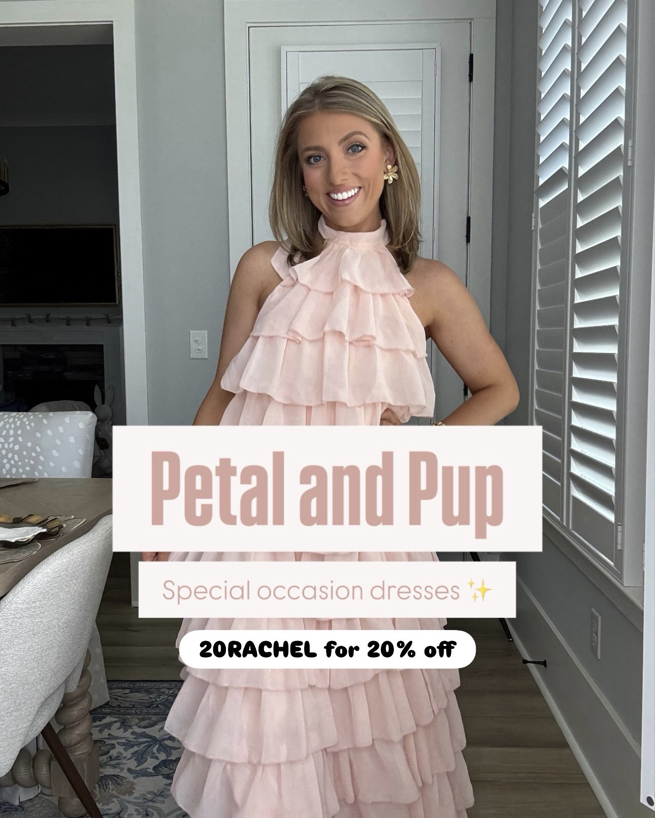Special occasion dresses that absolutely stole my heart 💕✨ Sharing the prettiest @petalandpup dresses for weddings, bridal events, spring parties, vacation dinners, baby showers and every RSVP on your calendar. From romantic florals to dreamy ruffles and elevated statement silhouettes, these are the kinds of dresses that make you feel instantly dressed up.

I’m so impressed with the feminine details, flattering fits, and how luxe these all look and feel. So many beautiful options whether you need a wedding guest dress, spring occasion dress, vacation maxi, or something extra special for upcoming celebrations. Truly hard to pick a favorite 🌸

Linking all of these gorgeous Petal and Pup dresses because they are THAT good and I have a feeling some will go fast!

Use code 20RACHEL for 20% off 🥳

#ad #petalandpup #specialoccasiondress #weddingguestdress #springdresses #occasionwear #maxidress #floraldress #pinkdress #springfashion #summerstyle #dressinspiration #weddinggueststyle #femininefashion #petalandpupstyle 

