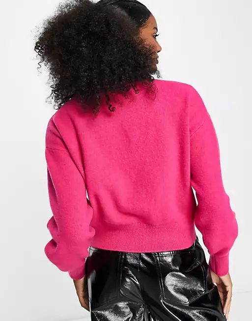 & Other Stories mock neck knitted sweater in pink | ASOS (Global)