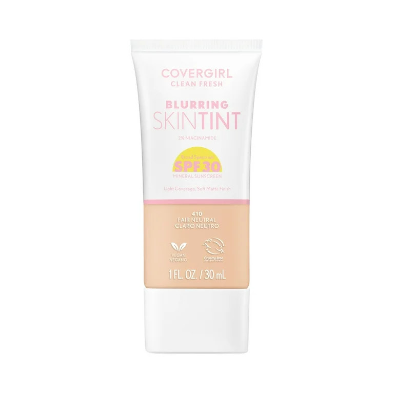 COVERGIRL Clean Fresh Blurring Skin Tint SPF30, 410 Fair Neutral, 1 fl oz | Walmart (US)