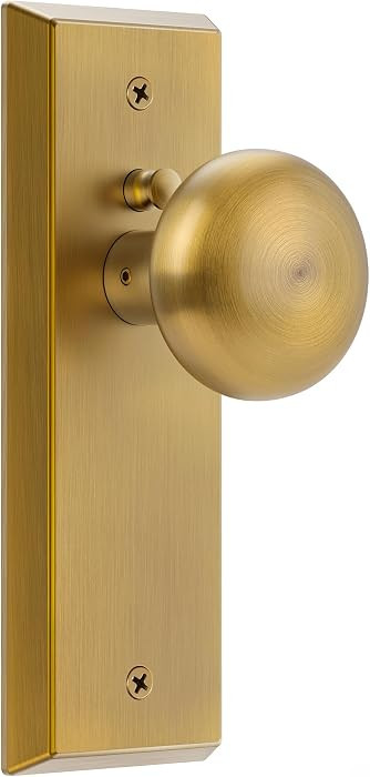 Antique Brass Door Knob, Vintage Tarnished Bedroom/Bathroom Privacy Door Handle with Lock,Heavy S... | Amazon (US)