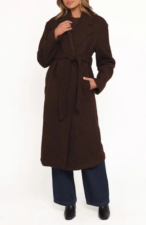 Petal & Pup Goodie High Pile Fleece Coat in Chocolate at Nordstrom, Size Large | Nordstrom
