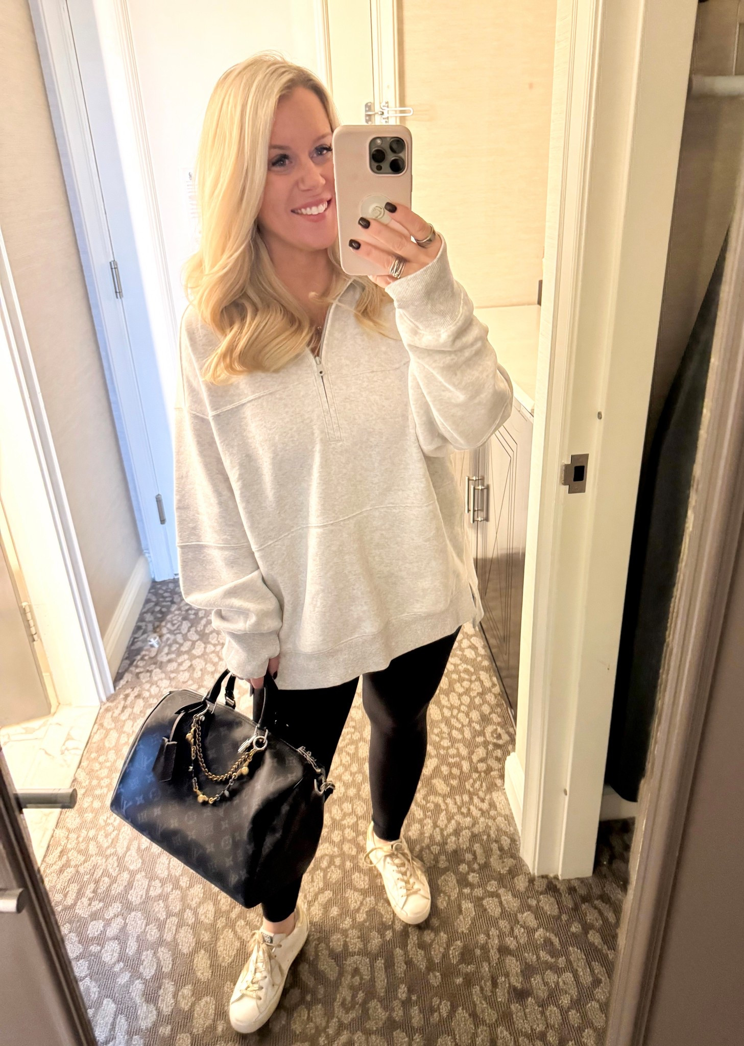 Linking my cozy new aerie finds! Aerie is currently having a sale, which makes it even better !! 

Sweatshirts are oversized. Wearing medium, a small would have fit but I wanted a little extra over sized 

Leggings are also aerie. Size medium short

Shoes GG - linked 

Purse is the new LV soft speedy 30 - eclipse. Unable to link but you can look it up on the LV website 

#LTKSaleAlert #LTKPetite #LTKStyleTip