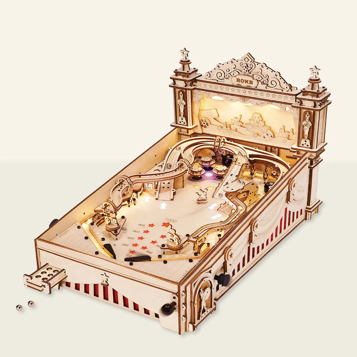 Pinball Machine DIY Building Kit | 3D Puzzle | 5-Star Rated | UncommonGoods