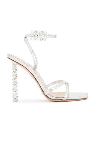 Gianvito Rossi Wonder Metal Sandal in Metallic Silver | FWRD 