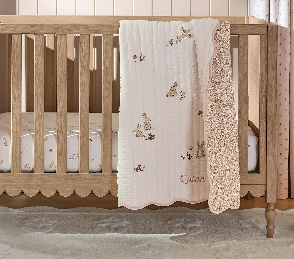 Rylee + Cru Bunny Organic Baby Quilt | Pottery Barn Kids
