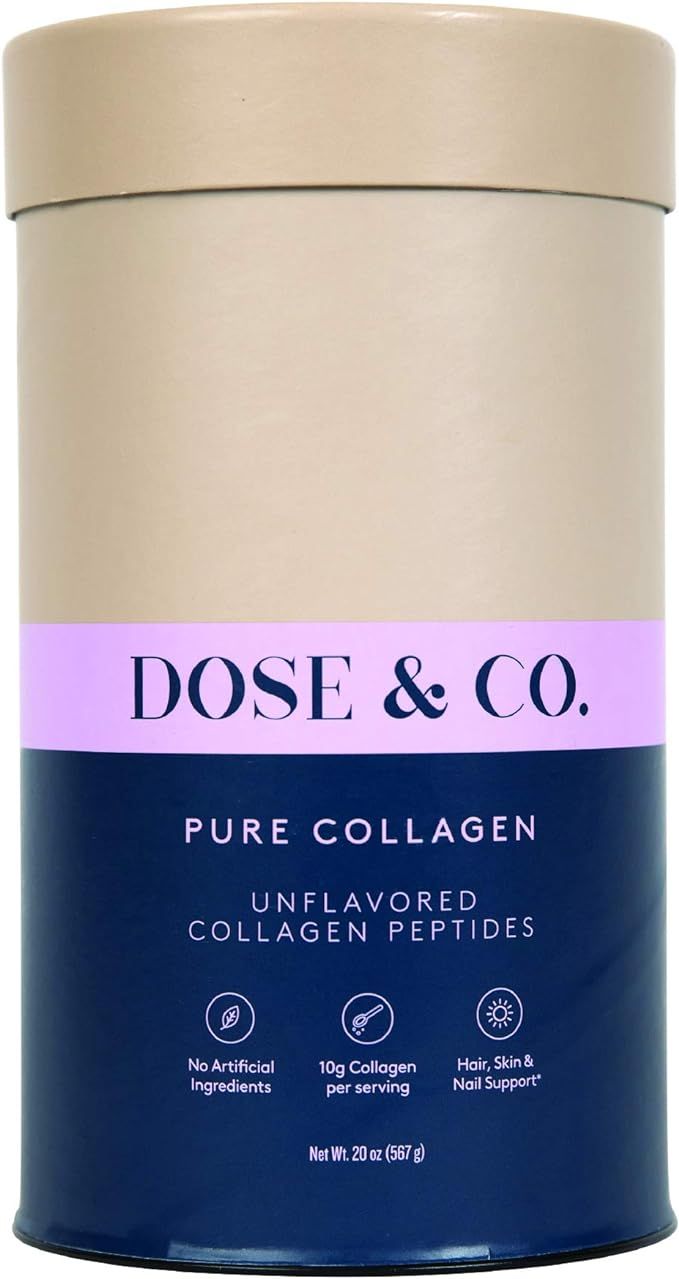Dose & Co Pure Collagen Powder (Unflavored) 20oz Amazon Exclusive – Hydrolyzed Collagen Peptide... | Amazon (US)