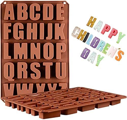 Wocuz 26 Cavities Silicone Letters Mold Large Alphabet Chocolate Baking Mold Resin Crayon Mold Ca... | Amazon (US)