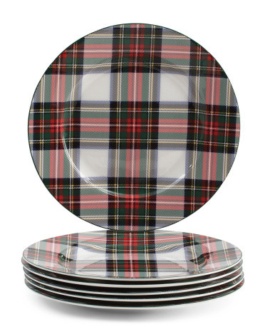 6pk Tartan Salad Plates | TJ Maxx