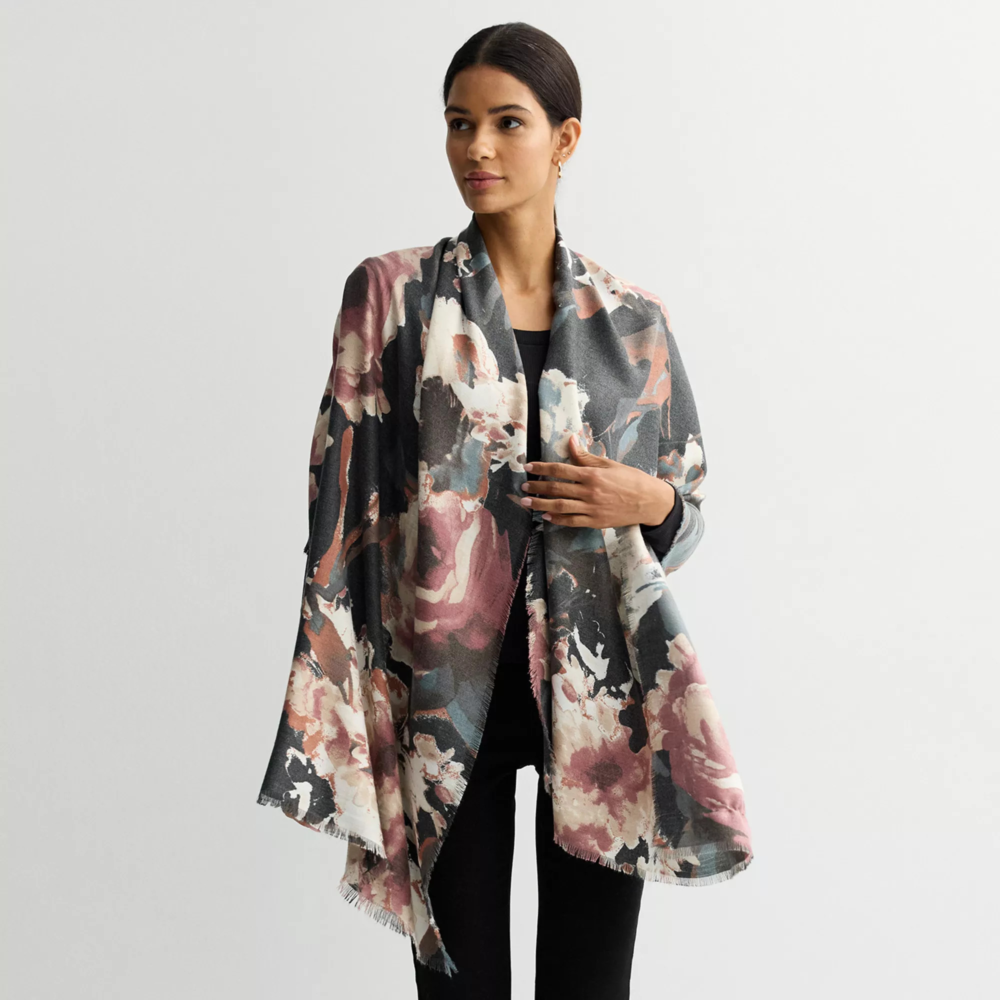 Women's Nine West Floral Print Supersoft Wrap | Kohl's