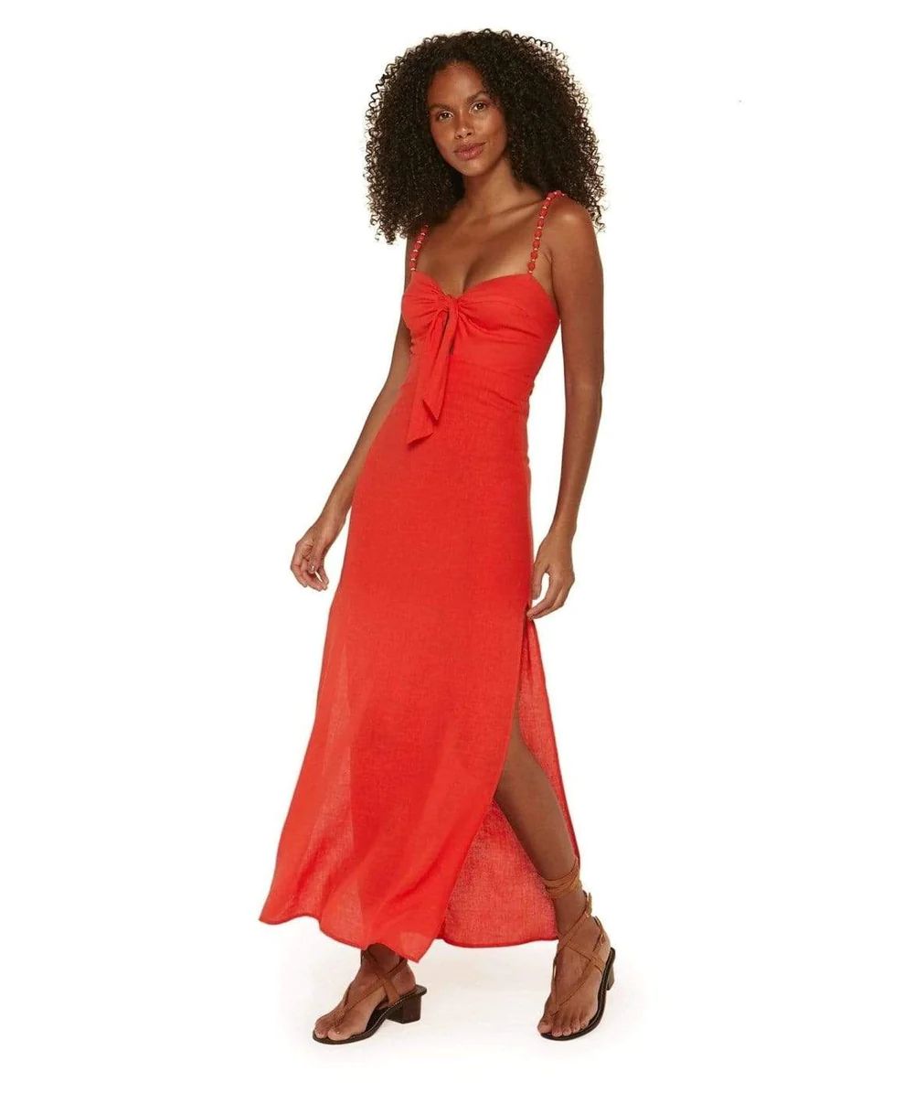 Tricia Long Dress - Coral | ViX Swimwear