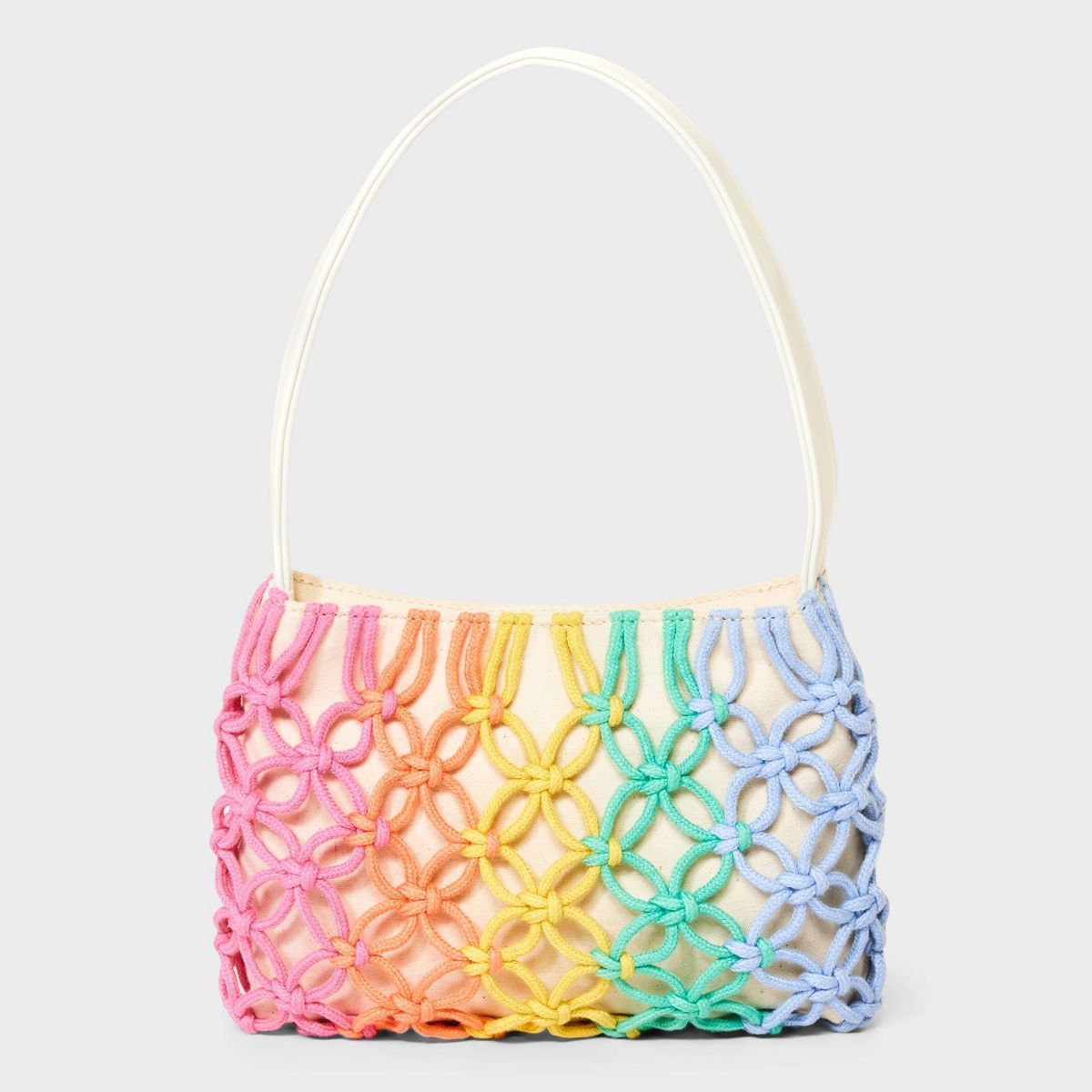 Girls' Rainbow Macrame Crossbody Bag - art class™ | Target