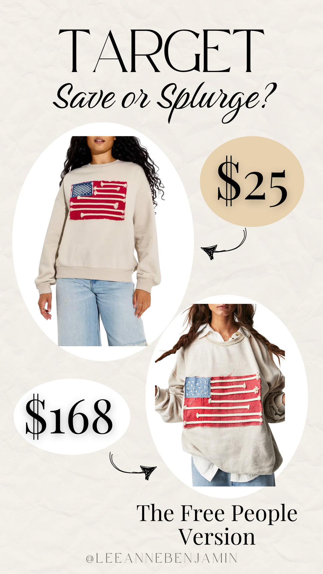 Would you save or splurge on this adorable americana sweatshirt?  

 #LTKootd #LTKOver40 #LTKSaleAlert