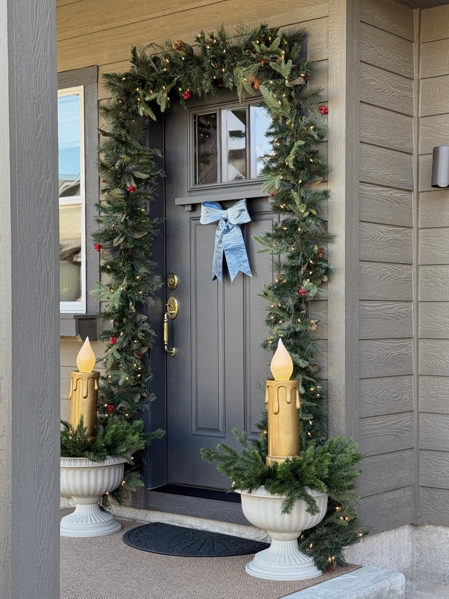 Holiday porch styling with Grandin Road!

The pre-lit candles are no longer available - will update is they’re added back to the site! 

#LTKHome #LTKHoliday