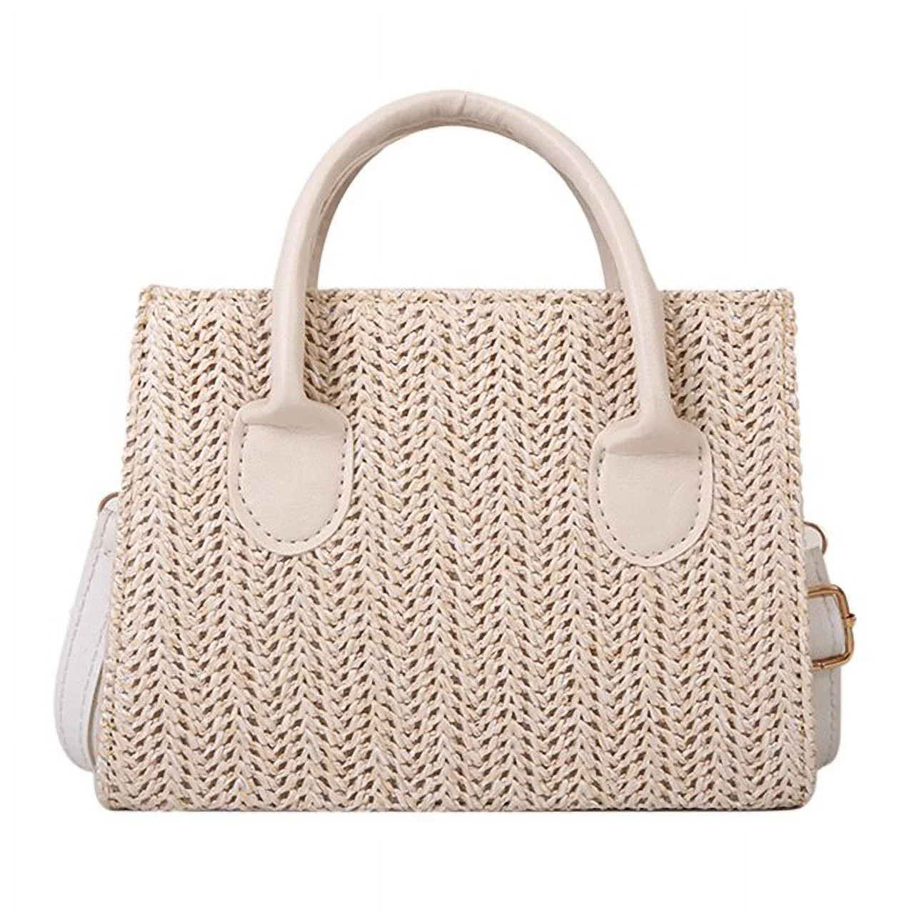 CoCopeaunts Straw Beach Tote Shoulder Bags Women Hand-Woven Leather Crossbody Handbag Purse - Wal... | Walmart (US)