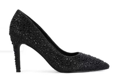Lauren Lorraine Women's Daze Rhinestone Pump, Black, 7.5M | Belk