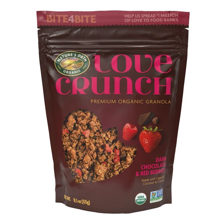 Love Crunch Organic Granola, Dark Chocolate and Red Berries, 11.5 oz Bag | Walmart (US)