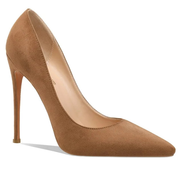 Leona - Women's Classic & Sexy Pointed Toe Slip on Pumps with 5" Stiletto High Heels. Handmade to... | Walmart (US)