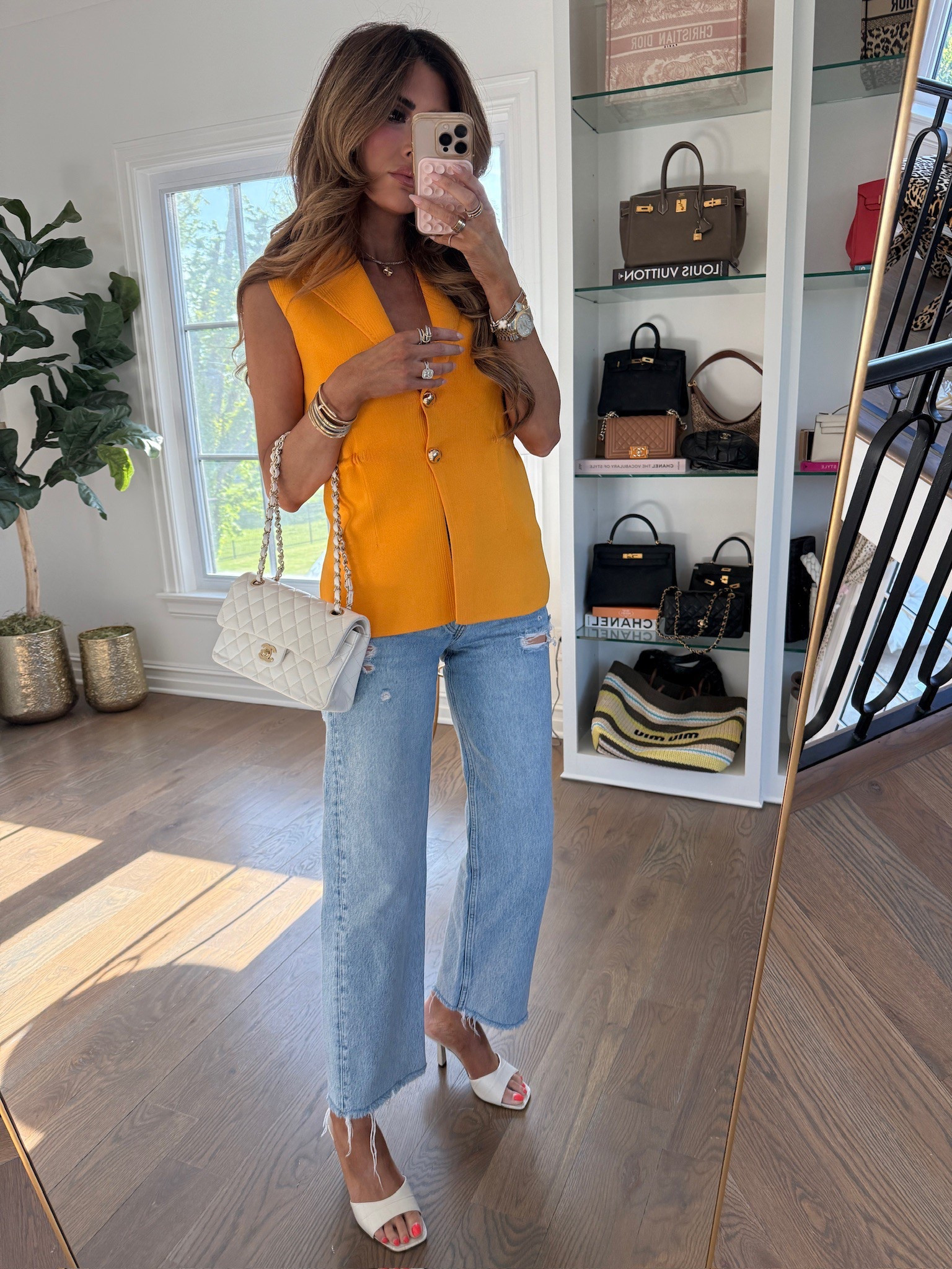 Wearing a size small in top and size 25 in jeans. 

Spring fashion, summer fashion, white heels, Chanel bag, Zara fashion, Gavin jeans, Emily Ann Gemma 

#LTKStyleTip #LTKItBag #LTKShoeCrush