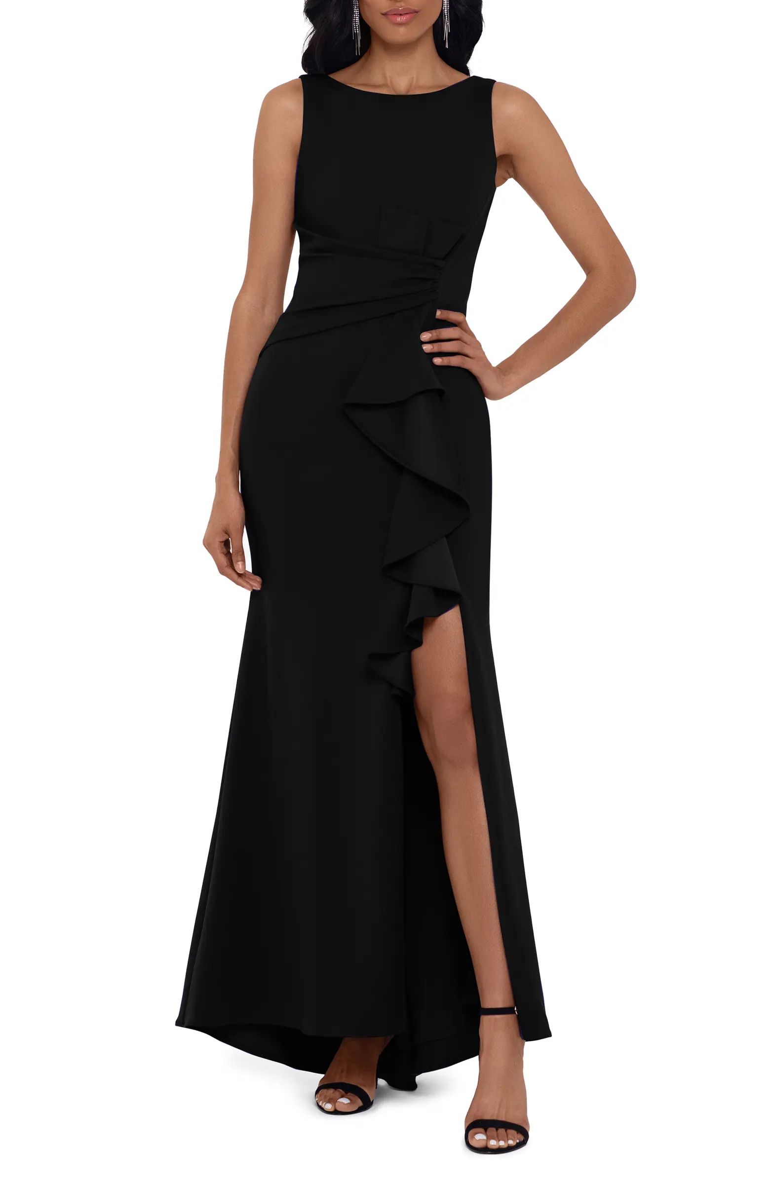 Betsy & Adam Ruffle Bow Trumpet Gown | Nordstrom | Nordstrom