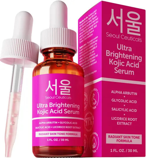 Seoul Ceuticals Korean Skincare Ultra Brightening Kojic Acid Serum in Clear at Nordstrom | Nordstrom