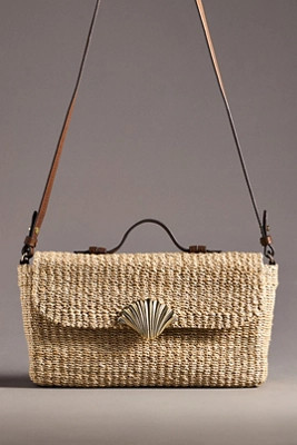 POOLSIDE Harper Shell Straw Bag | Anthropologie (US)
