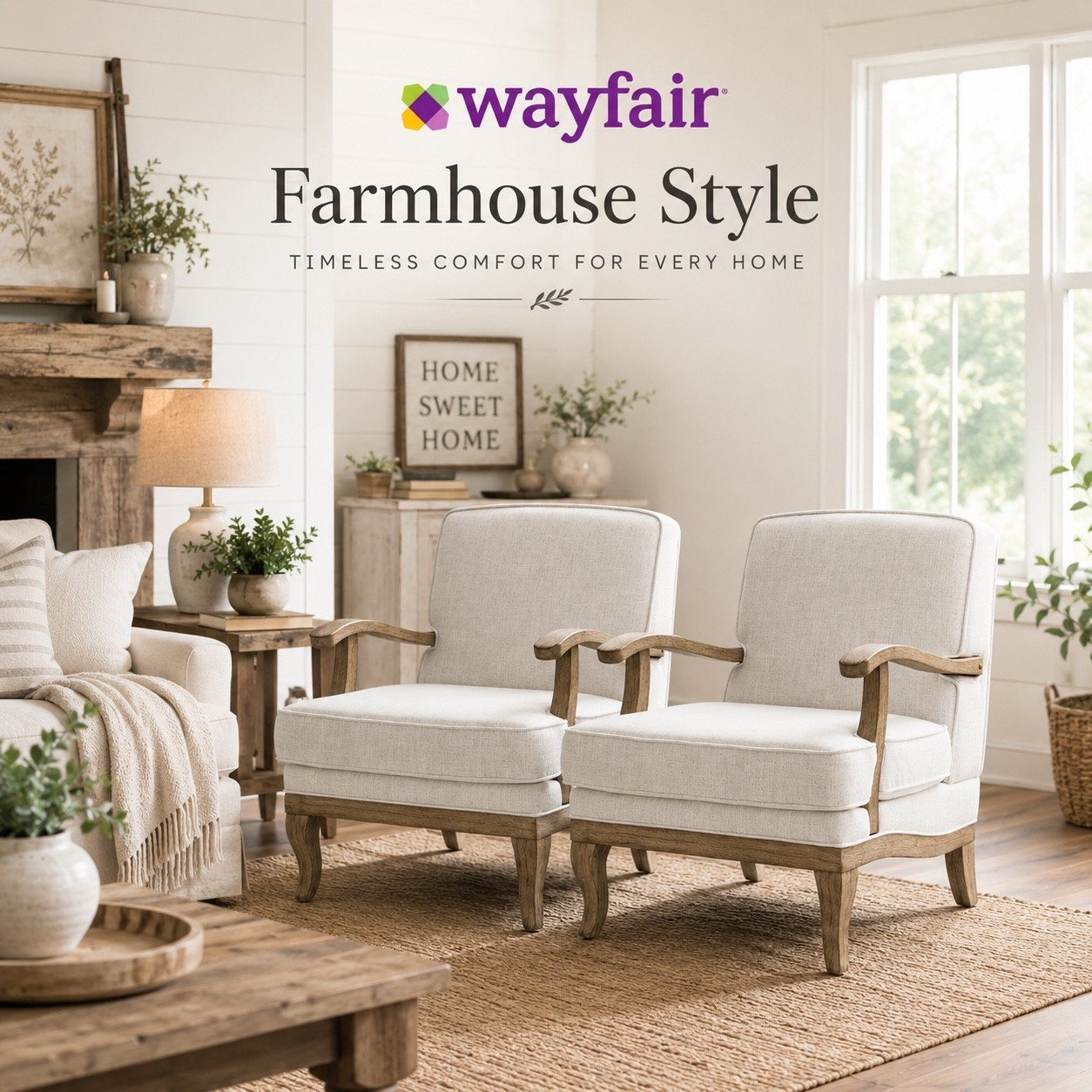 Creating a cozy farmhouse living room starts with timeless pieces 🤍 I’m sharing some of my favorite Wayfair farmhouse finds for this space — from these beautiful neutral accent chairs to warm rustic details that make a home feel inviting, elegant, and comfortable.

If you love modern farmhouse decor, neutral living room ideas, cozy textures, vintage-inspired furniture, and warm wood accents, these finds are truly stunning ✨ Perfect for creating that clean, elevated, lived-in look we all love.

Shop my favorite farmhouse decor finds on Wayfair and bring this cozy aesthetic into your home before these pieces are gone 🤎 @Wayfair #FarmhouseDecor #WayfairFinds #Wayfair #CozyFarmhouseStyle

#LTKMothersDay #LTKU #LTKHome