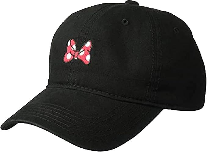 Concept One Disney Minnie Mouse Embroidered Cotton Adjustable Dad Hat, Baseball Cap with Curved B... | Amazon (US)