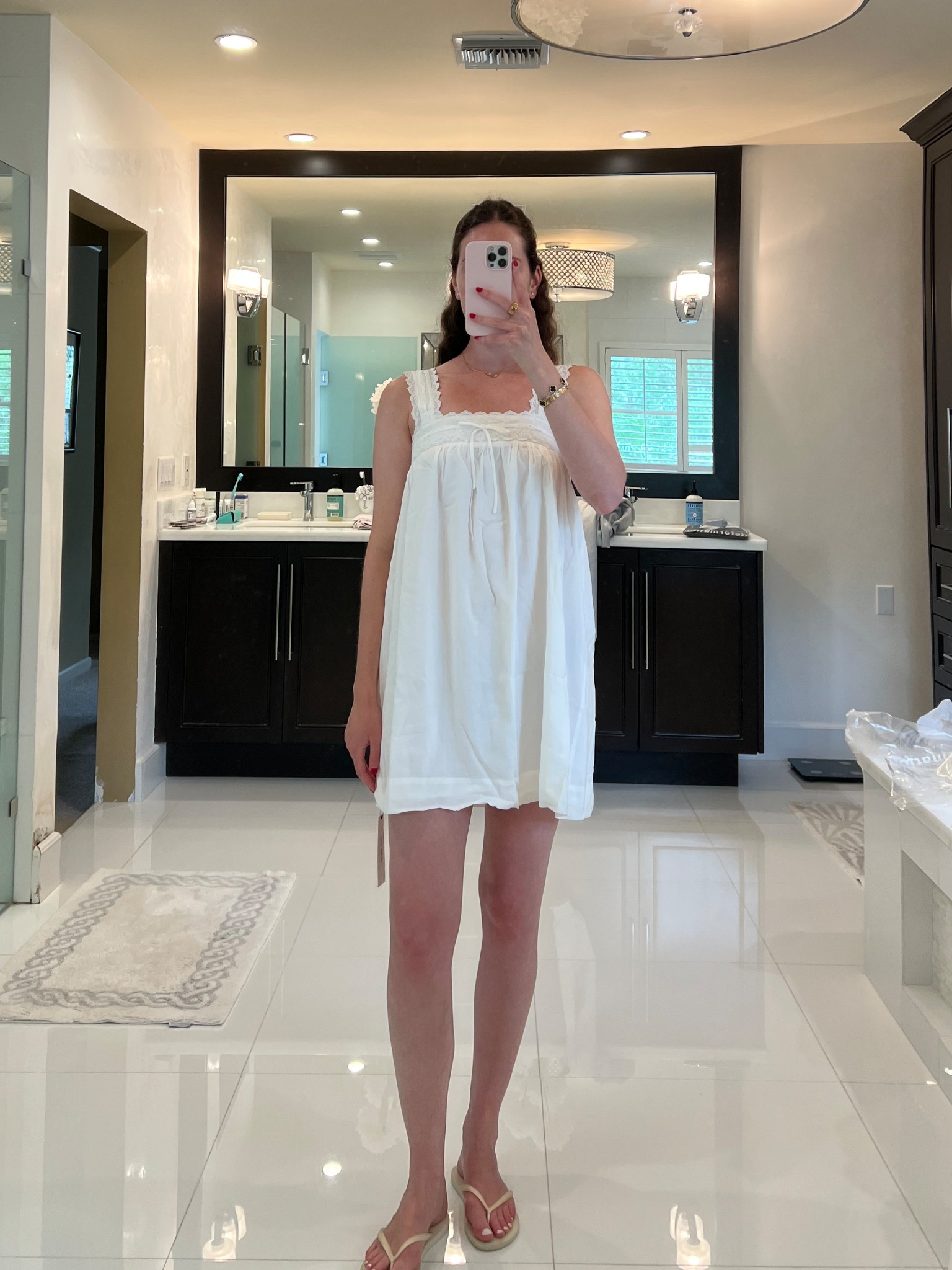 The perfect white baby doll dress for summer! Also comes in navy and selling out fast
Wearing with havaianas

Reformation dress, summer outfit, vacation outfit, summer dress, mini dress, sandals

#LTKShoeCrush #LTKSeasonal #LTKSummerEdit
