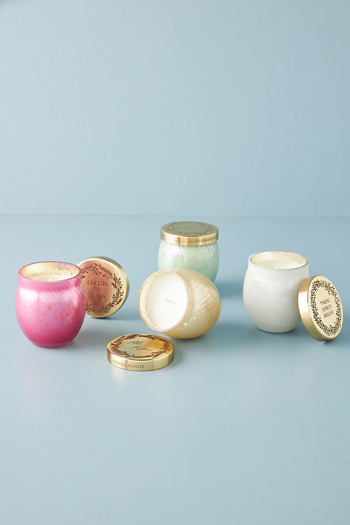 Holiday Mantra Mini Glass Candle | Anthropologie (US)