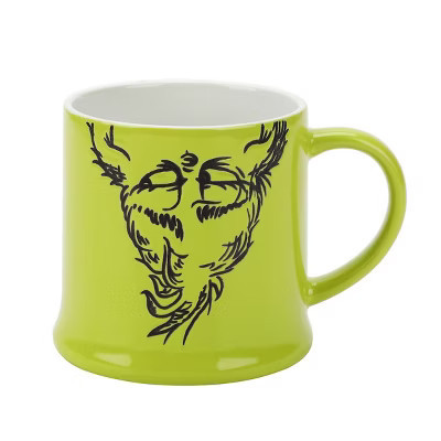 The Grinch Upside-Down Character 16 Oz Wax Resistant Green Ceramic Mug | Target