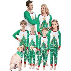 Xmas Family Matching Pjs Cotton Holiday Pajamas Christmas Sleepwear Long Sleeve 6t at Amazon Wome... | Amazon (US)