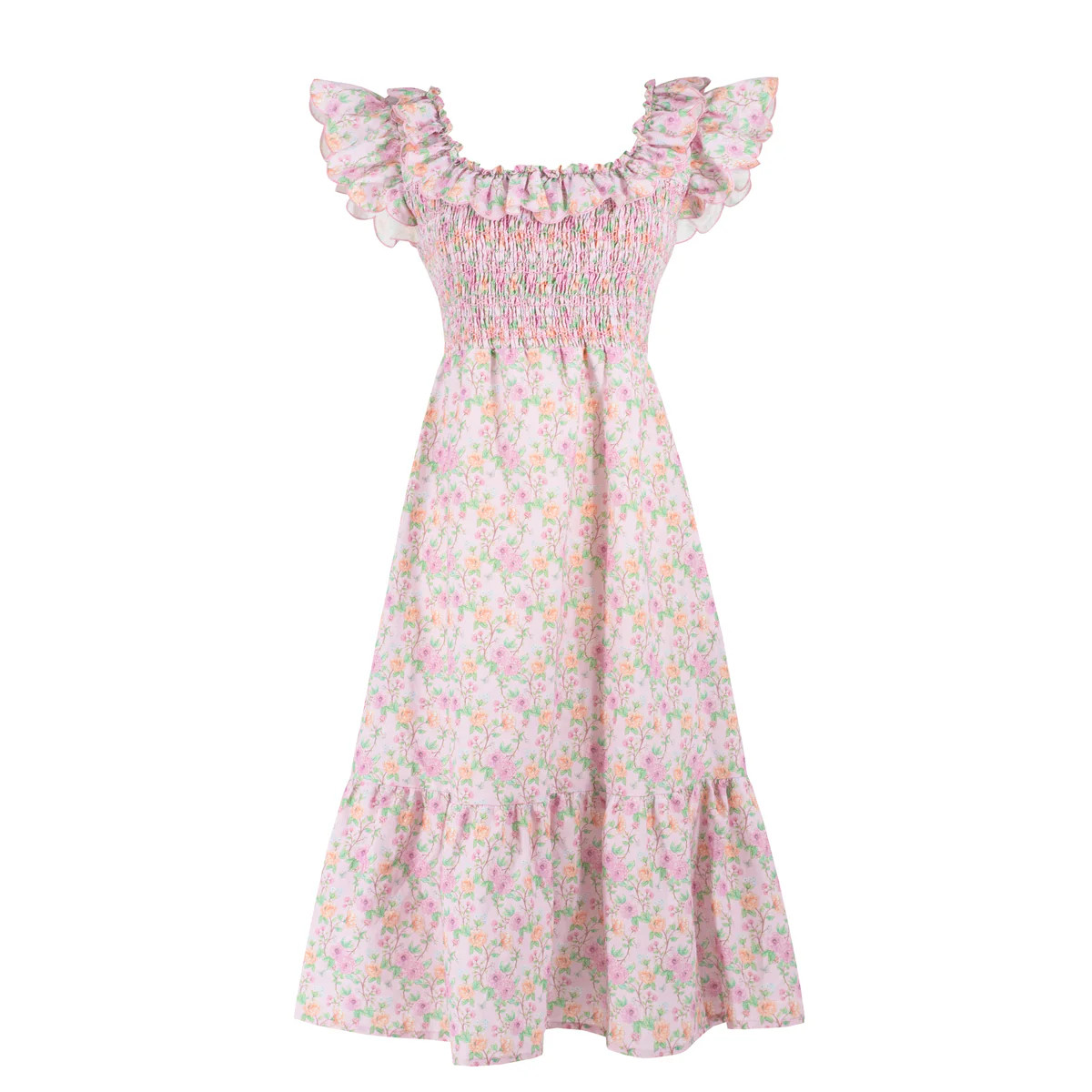 Women's Mary Dress -  Peony Print | Dondolo