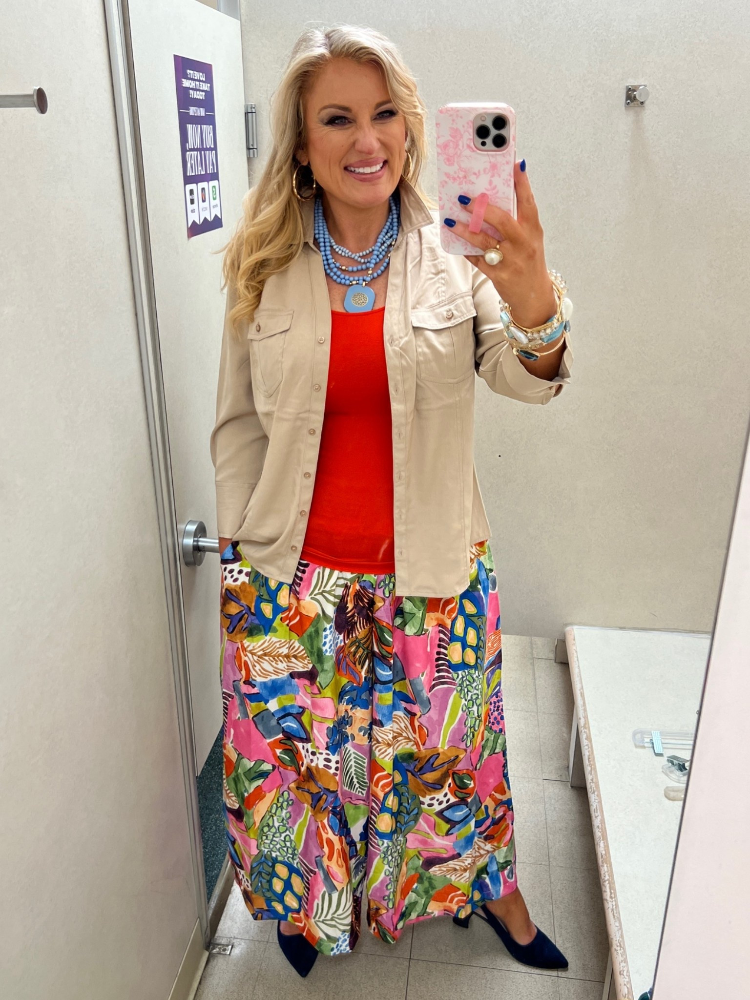 Work out wear palazzo pants wide leg cats.  Available in kisses and plus.  I’m wearing a medium in short, medium in pants and large in tank

#LTKOver40 #LTKWorkwear #LTKMidsize
