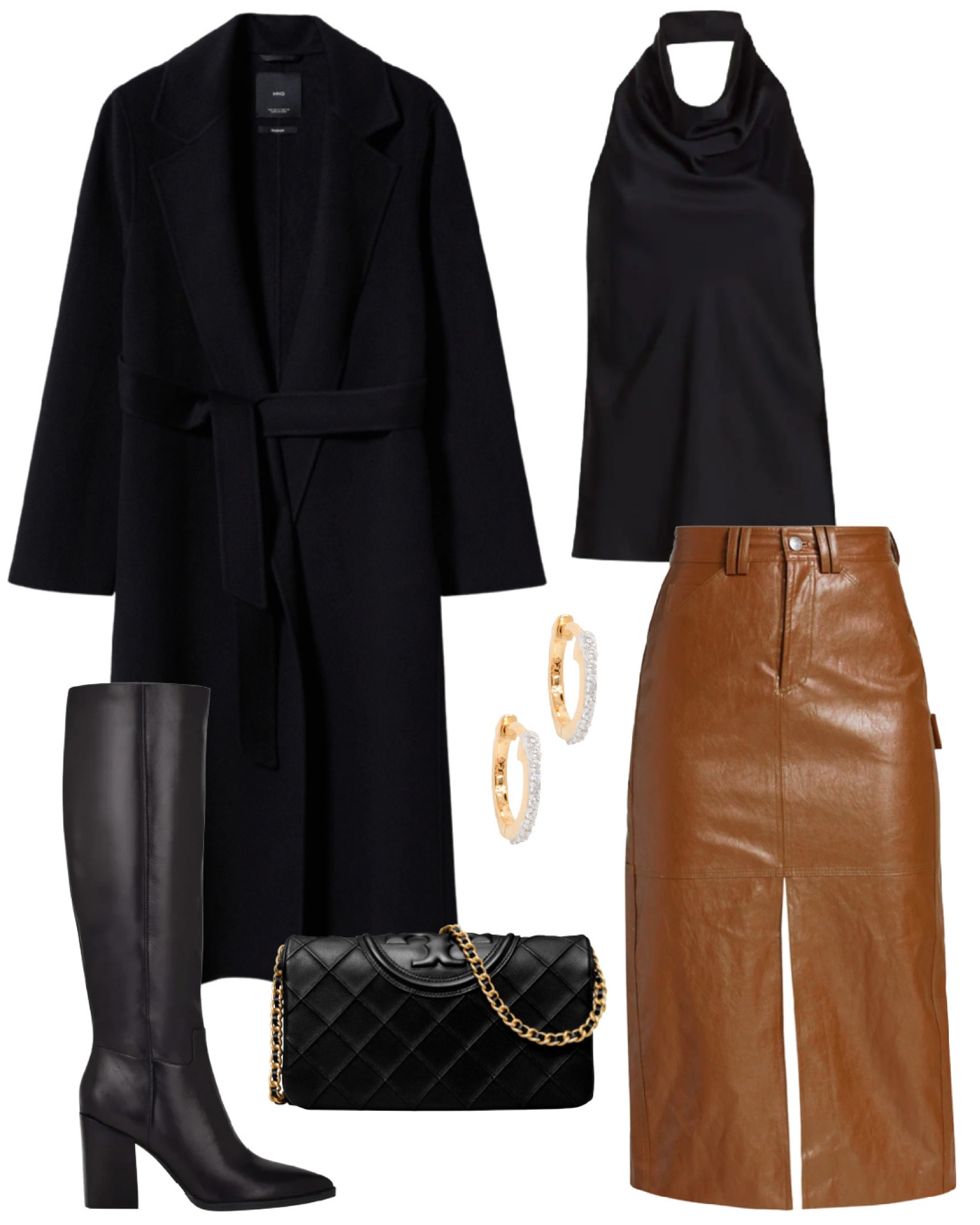 Winter date night outfit idea 🖤 I have both the skirt and the top (skirt runs large, top TTS). This coat is a favorite of mine for lightweight winter layering (I have in several colors, TTS). 

#winterdatenightoutfit #winteroutfitideas #winteroutfitinspo #winterfashion #leatherskirtoutfit 

#LTKsalealert #LTKSeasonal #LTKstyletip