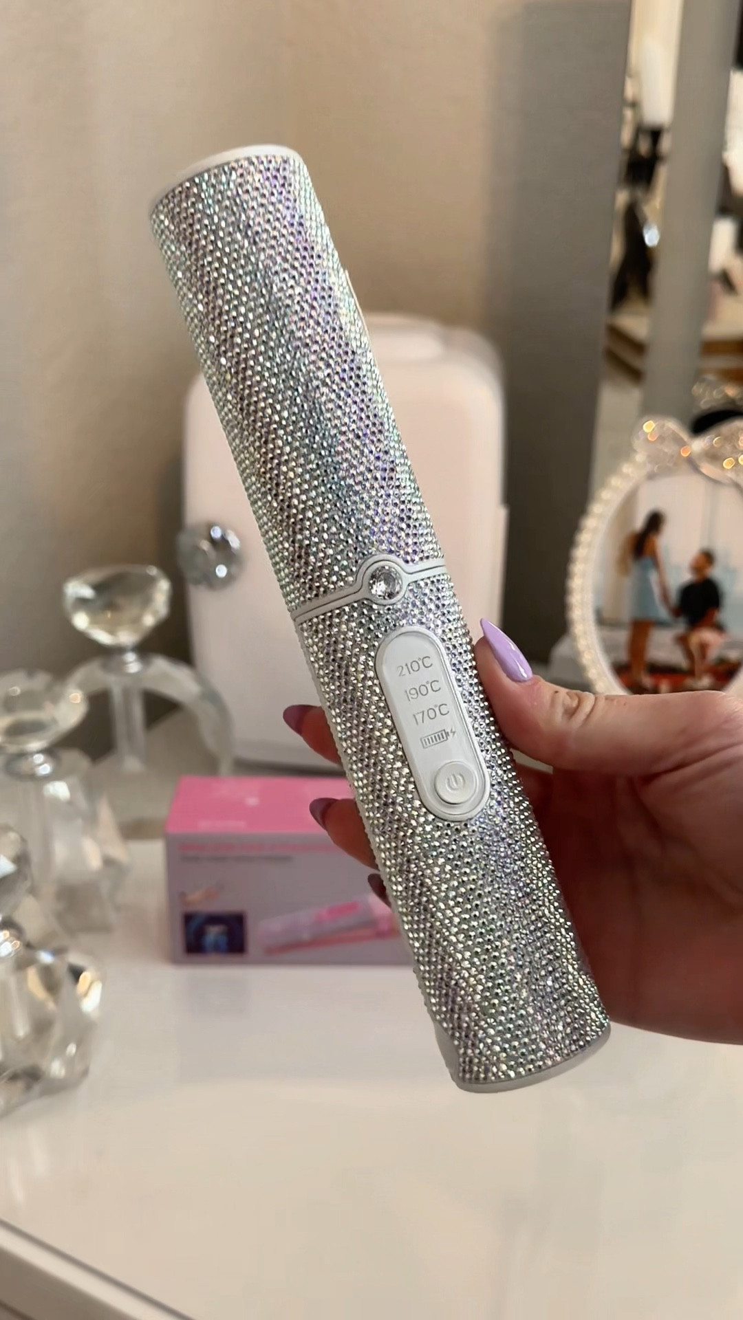 Rhinestone portable 2-1 straightener and curling iron perfect for travel and fits in your purse!! 

#LTKBeauty #LTKTravel #LTKselfcare