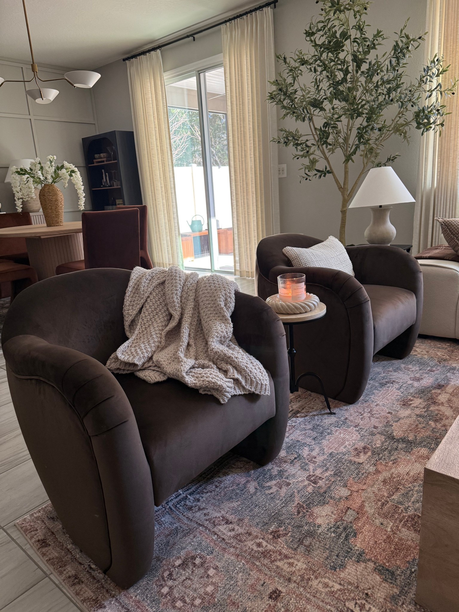 New year refresh? These gorgeous velvet brown chairs are back in stock! So comfy and the perfect size.. paired with my marble top side table and new vintage inspired rug.. loving this refresh! 😍 

@Wayfair  #wayfairpartner #wayfair #ad

Living room, brown accent chairs, wayfair home finds, chocolate brown accents, side table, Loloi rugs, designer inspired home finds 

#LTKSeasonal #LTKHome