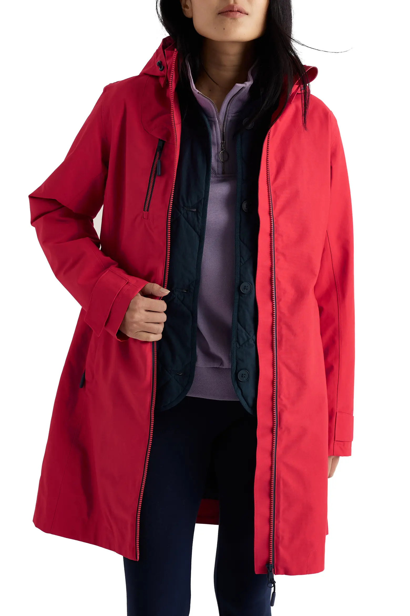 Coverack Waterproof Organic Cotton Blend Raincoat with Removable Hood ( (Women) | Nordstrom | Nordstrom