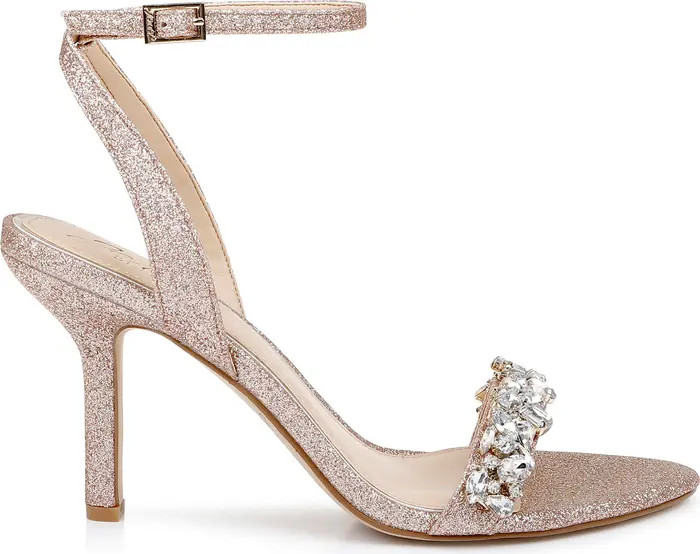 Jewel Badgley Mischka Ojai Crystal Ankle Strap Sandal (Women) | Nordstromrack | Nordstrom Rack