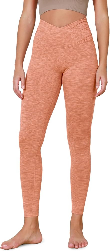 ODODOS Women's Cross Waist Yoga Leggings with Inner Pocket, 23"/25"/28" Gathered Crossover Workou... | Amazon (US)