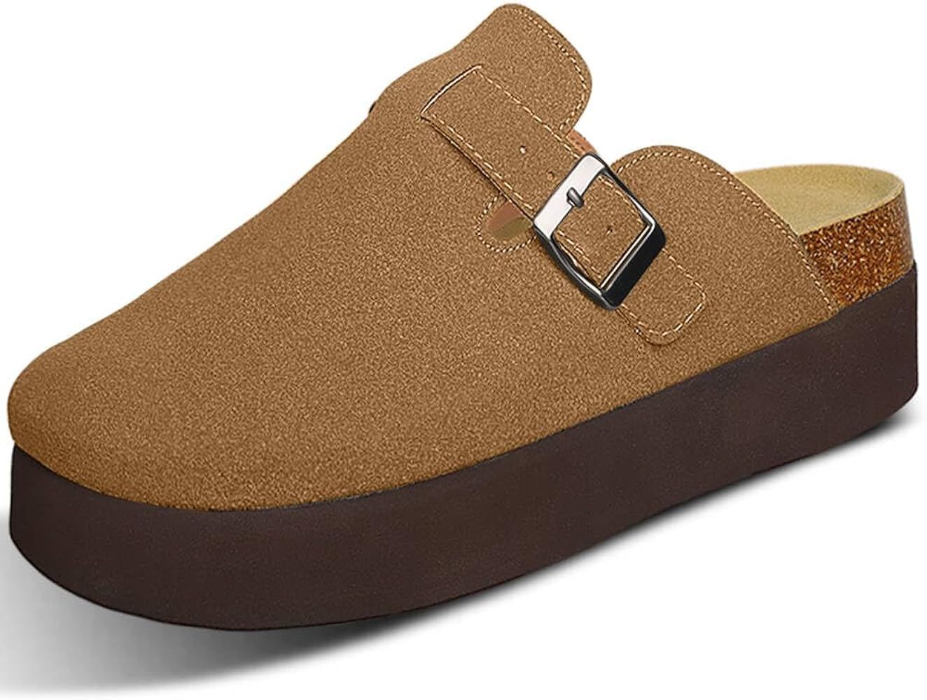 Clogs for Women Boston Clogs Corks Mules for Women Footbed Sandals for Women Shoes Slip on Suede ... | Amazon (US)