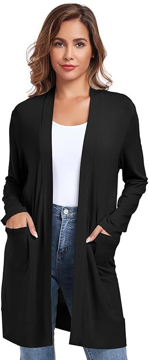 TownCat Womens Lightweight Cardigan with Pocket, Long Sleeve Open Front Casual Loose Cardigans fo... | Amazon (US)