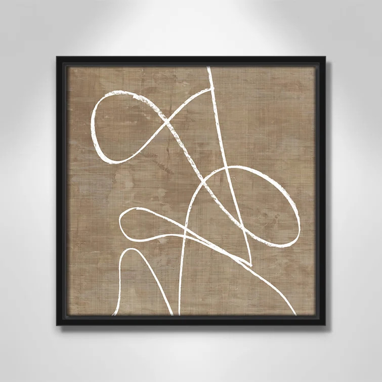 Swooping Lines - Floater Frame Painting on Canvas | Wayfair North America