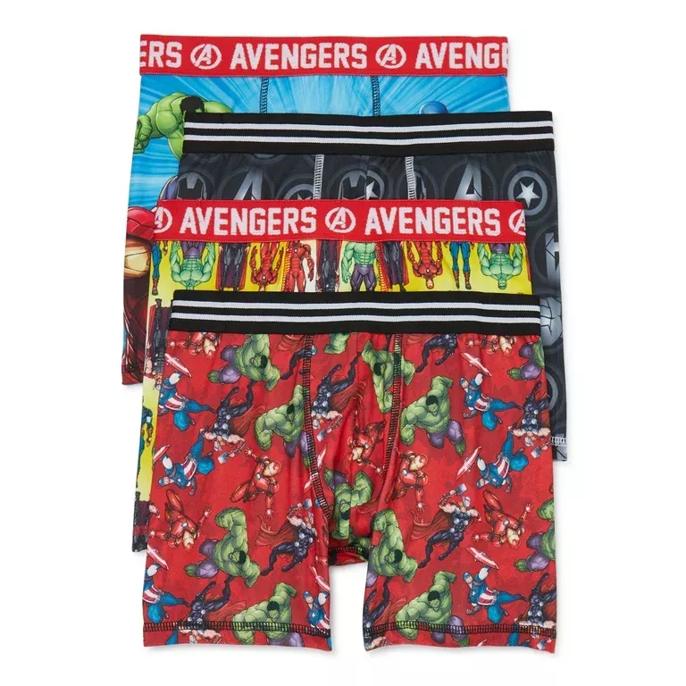 Spider-Man Boys’ Spider-Verse Print Boxer Briefs, 4-Pack, Sizes XS-XL