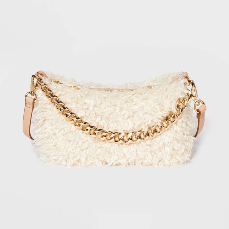 Women's Mini Zip Crossbody Bag - A New Day™ Ivory | Target
