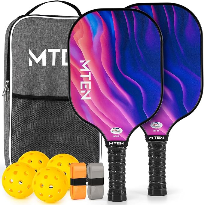 Pickleball Paddles, USAPA Approved Fiberglass Surface Pickleball Set with Pickleball Rackets, Pic... | Amazon (US)