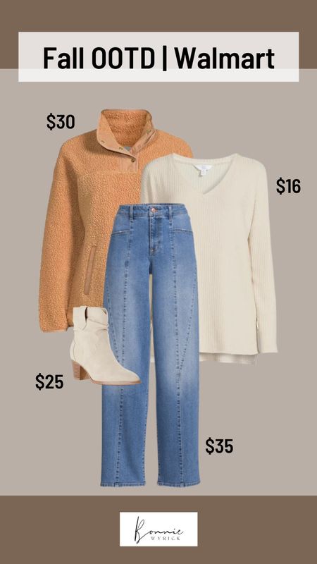 Affordable fall outfit of the day! Loving this soft sherpa jacket to pair with mom jeans and a cute boot. Lots of colors available in this as well! Walmart Fashion | OOTD | Fall Fashion | Midsize Fashion | Affordable Fashion | Curvy Fashion

#LTKstyletip #LTKcurves #LTKSeasonal