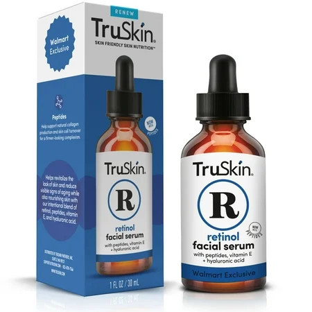 TruSkin Retinol Face Serum Gentle Anti-Aging with Peptides & Hyaluronic Acid 1 fl oz | Walmart (US)